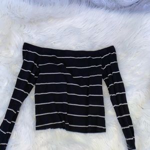 Off the shoulder long sleeve top